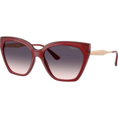 Top Red and Opal Red/Dark Grey Pink Gradient Lenses