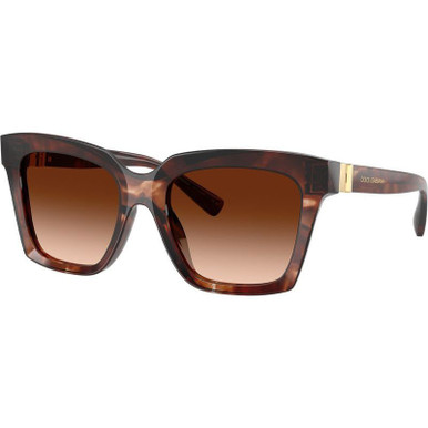 Dark Red Havana/Brown Gradient Lenses
