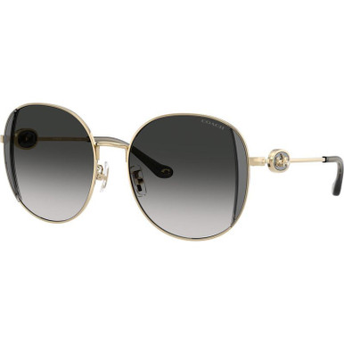 Coach HC7176B - Shiny Light Gold and Smoke/Grey Gradient Lenses