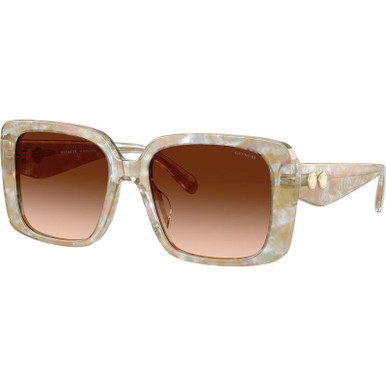 Pearlised Brown Watercolour/Brown Gradient Lenses