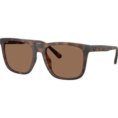 Coach HC8427U - Matte Dark Tortoise/Brown Lenses