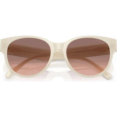 COACH コーチ ラウンド サングラス HC8430D ミルキーホワイト Shop the Coach HC8430D Sunglasses Milky White/Brown Pink