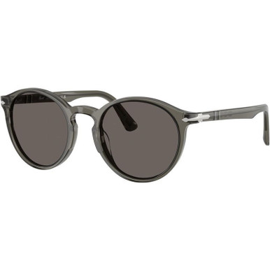 Persol PO3171S - Transparent Taupe Grey/Dark Grey Glass Lenses