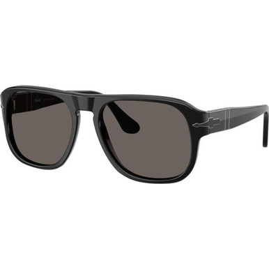 Persol PO3310S - Black/Dark Grey Glass Lenses 57 Eye Size