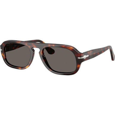 Havana/Dark Grey Glass Lenses 54 Eye Size