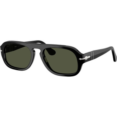Black/Green Glass Lenses 54 Eye Size