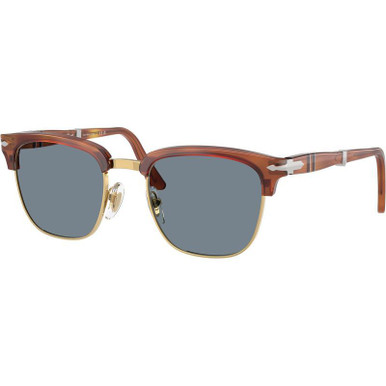 Persol PO3375S - Terra Di Siena/Blue Glass Lenses 52 Eye Size