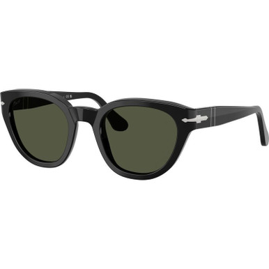 Persol PO3379S - Black/Green Glass Lenses 51 Eye Size