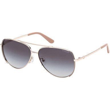 Shiny Pale Gold/Smoke Gradient Lenses