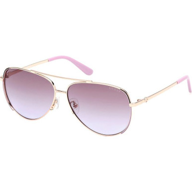 Shiny Rose Gold/Violet Gradient Lenses