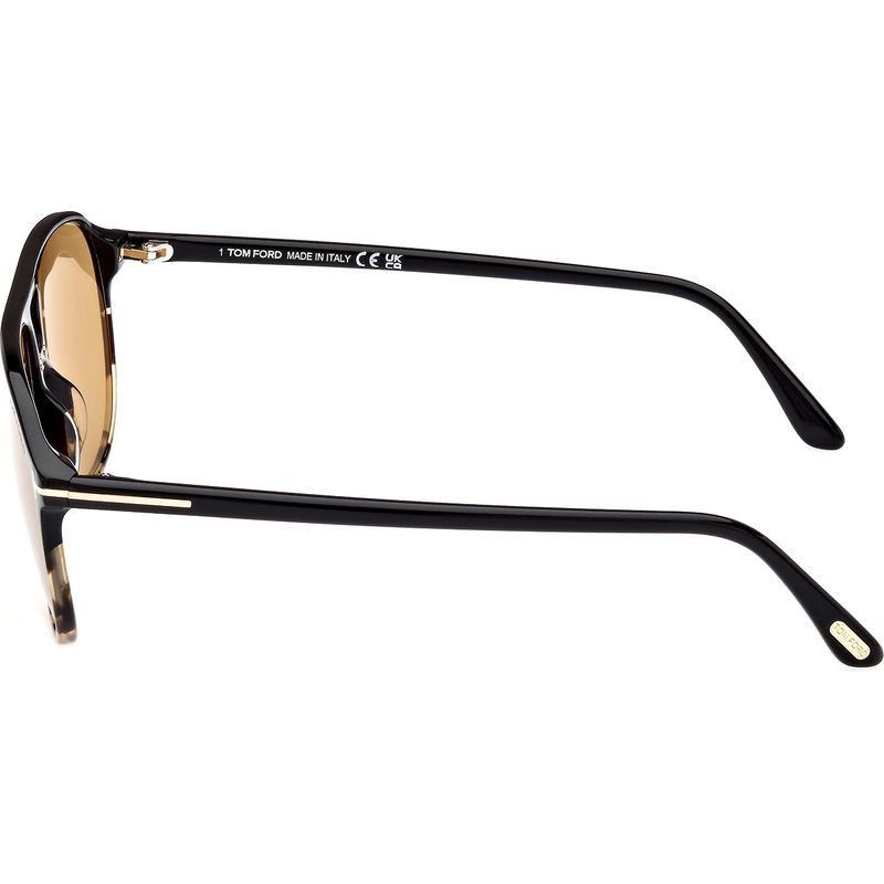 Tom Ford Occhiali Da Sole Bruce FT 1026 | Nero Lucido, Lenti Grigio Fumé, Plastica, Uomo, Misura 61/12/145