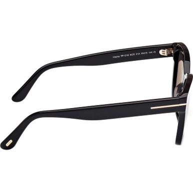 Shop the Tom Ford Haylay FT1216 Sunglasses Shiny Black/Smoke display picture 2