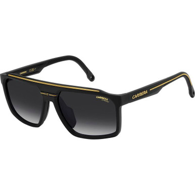 Matte Black Gold/Grey Gradient Lenses