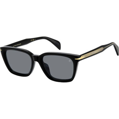 David Beckham DB 7135/F/S - Black Gold/Grey Lenses