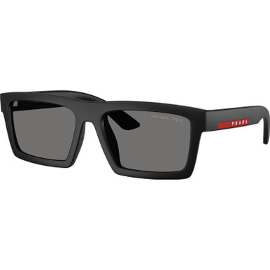 Prada Linea Rossa PSA07S - Matte Black/Dark Grey Polarised Lenses 55 Eye Size