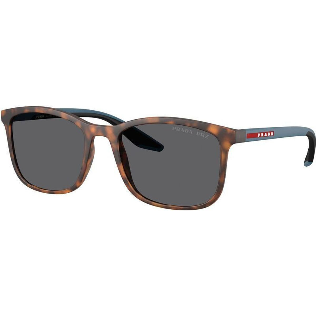 Shop Prada Linea Rossa PSA08S Havana Rubber/Grey Polarised