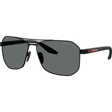 Prada Linea Rossa PSA53S - Black Rubber/Dark Grey Polarised Lenses