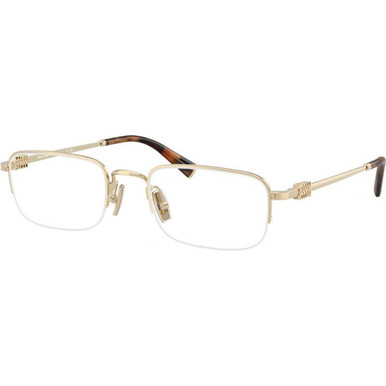 Miu Miu Glasses MU52WV - Pale Gold/Clear Lenses 53 Eye Size