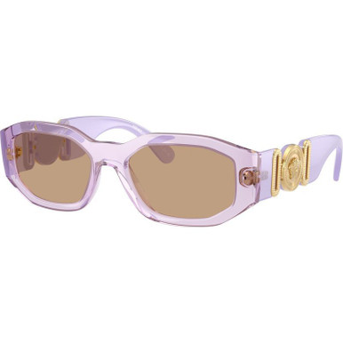 Transparent Lavender/Light Brown Lenses
