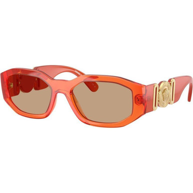 Versace VE4361 - Transparent Papaya/Light Brown Lenses