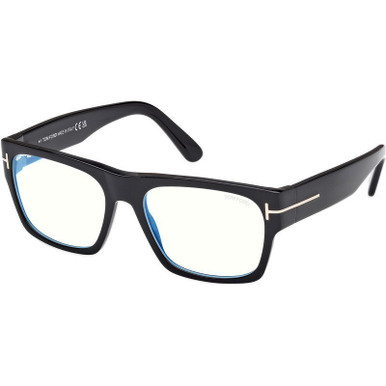 Tom Ford Glasses FT6035-B - Shiny Black/Clear Blue Light Lenses