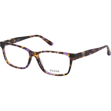 Guess Glasses GU2848 - Coloured Havana/Clear Lenses