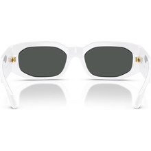 NWT Versace VE4489U White 55mm Sunglasses Shop Versace VE4489U Sunglasses Transparent/Silver Mirror main image 3