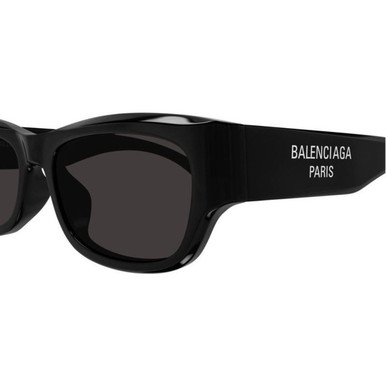 Shop Balenciaga BB0390SK Sunglasses Black/Grey | Afterpay display picture 3