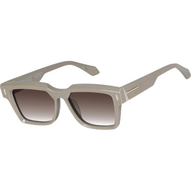 Valley Eyewear Roosevelt, Slate with Gold Metal/Brown Gradient Lenses