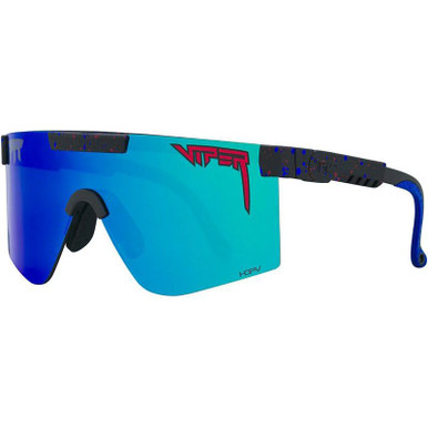 Peacekeeper Black Splatter/Blue HDPV Mirror Polarised Lenses