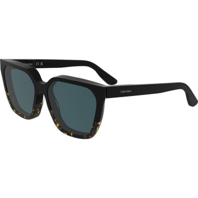Calvin Klein CK25500S - Black Havana/Petrol Blue Lenses