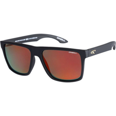 O'Neill ONS Harlyn 2.0 - Matte Black/Red Mirror Polarised Lenses