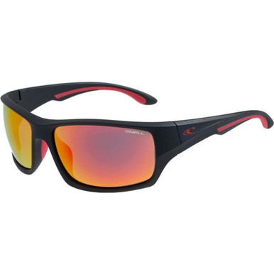 O'Neill ONS 9020 2.0 - Matte Black and Red/Red Mirror Polarised Lenses