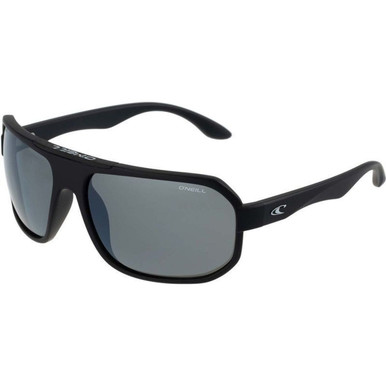 O'Neill ONS 9028 2.0 - Matte Black/White Smoke Silver Flash Mirror Polarised Lenses