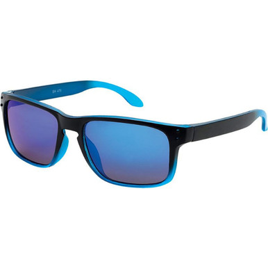 Black Gradient Blue/Blue Mirror Lenses
