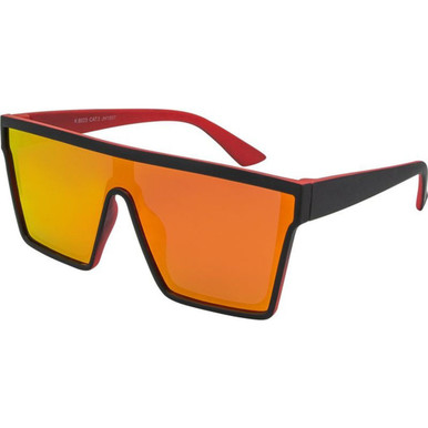 Just Sunnies Kids 8023 - Black/Red Mirror Lenses