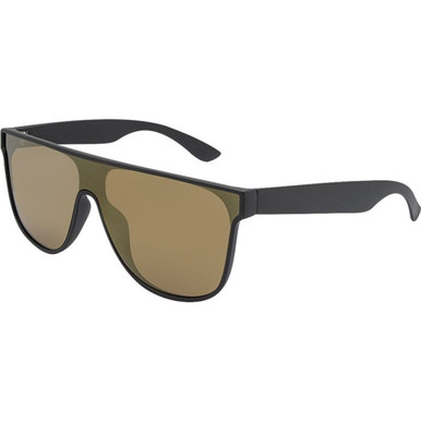JS Eyewear 7116, Black/Gold Mirror Lenses