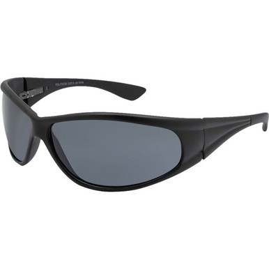 JS Eyewear 6700 - Matte Black/Smoke Polarised Lenses