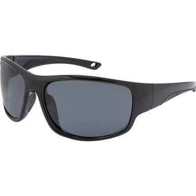 JS Eyewear 7096 - Black/Smoke Polarised Lenses