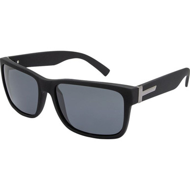 JS Eyewear 7310 - Black/Smoke Polarised Lenses
