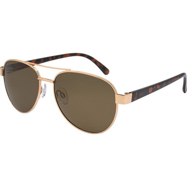 JS Eyewear 2868 - Rose Gold/Brown Polarised Lenses