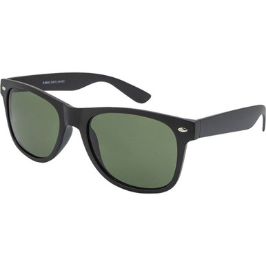 JS Eyewear 5842, Matte Black/Green Polarised Lenses