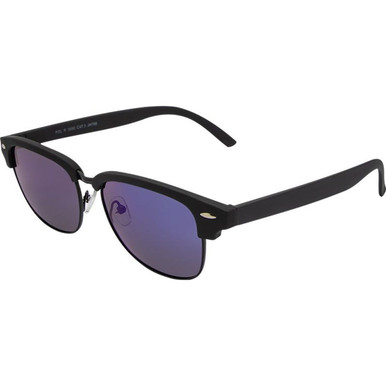 JS Eyewear 3690, Black/Blue Mirror Polarised Lenses