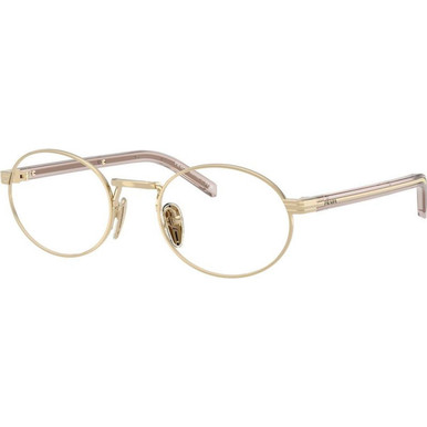 Prada Glasses PRB55V - Pale Gold/Clear Lenses 52 Eye Size