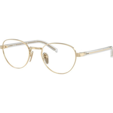 Prada Glasses PRB53V - Pale Gold/Clear Lenses 51 Eye Size