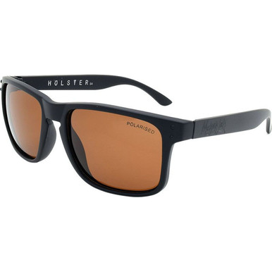 Mangrove Jacks Holster - Matte Black/Brown Polarised Lenses