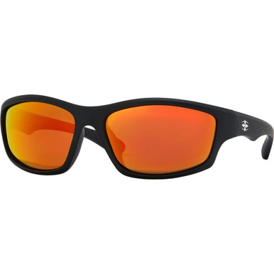 Matte Black/Orange Mirror Polarised Lenses