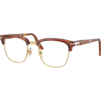 Persol Glasses PO3375V - Terra Di Siena/Clear Lenses 52 Eye Size