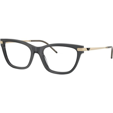 Emporio Armani Glasses EA3262 - Shiny Opal Black/Clear Lenses 54 Eye Size