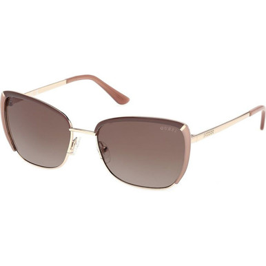 Guess GU00218 - Shiny Pale Gold/Brown Gradient Lenses